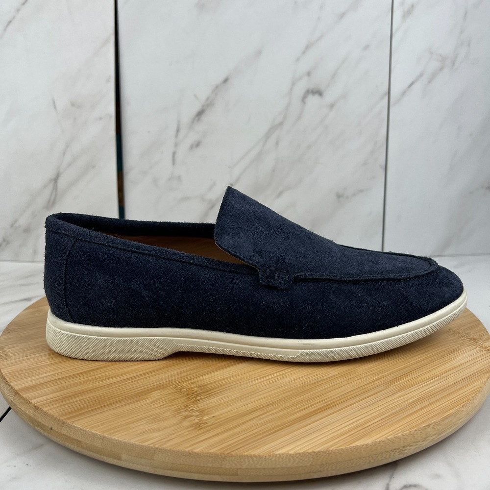 Allen Edmonds Payton Mens Size 8.5 D Blue Suede Dress Shoe Loafers 7303